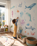 Deniz Altı Canlıları Duvar Sticker Seti