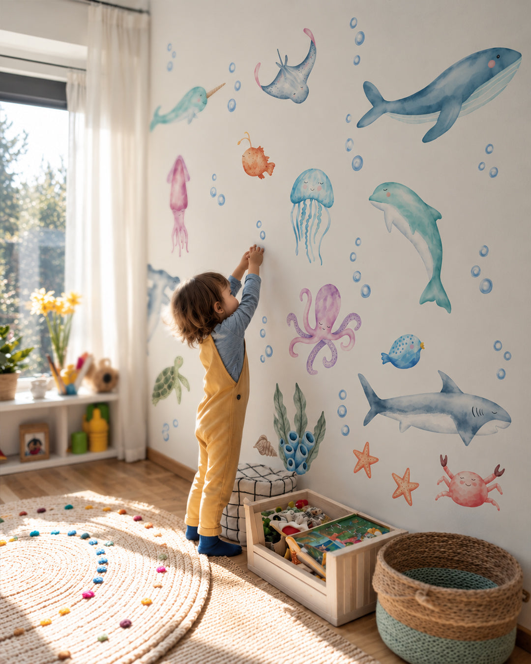 Deniz Altı Canlıları Duvar Sticker Seti