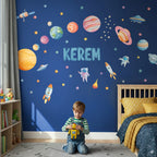 Uzay Temalı Duvar Sticker Seti