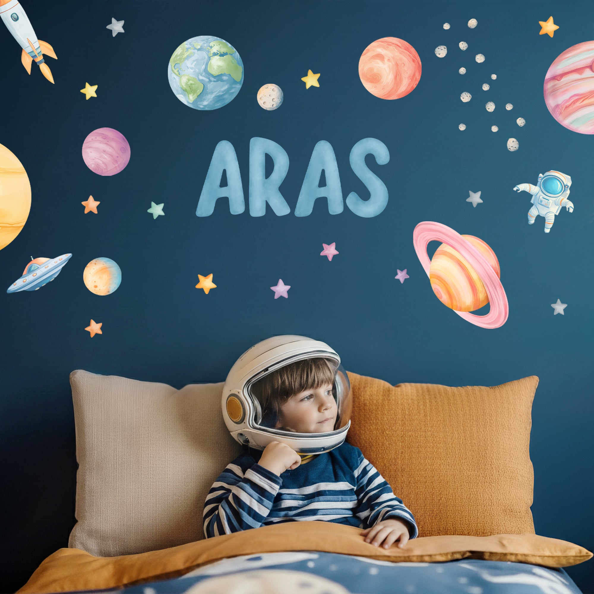 Uzay Temalı Duvar Sticker Seti