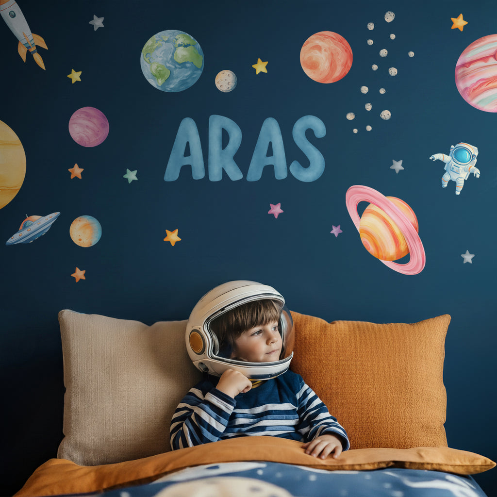 Uzay Temalı Duvar Sticker Seti