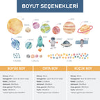 Uzay Temalı (SOFT) Duvar Sticker Seti