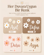 Kişiye Özel Papatya Duvar Sticker Seti