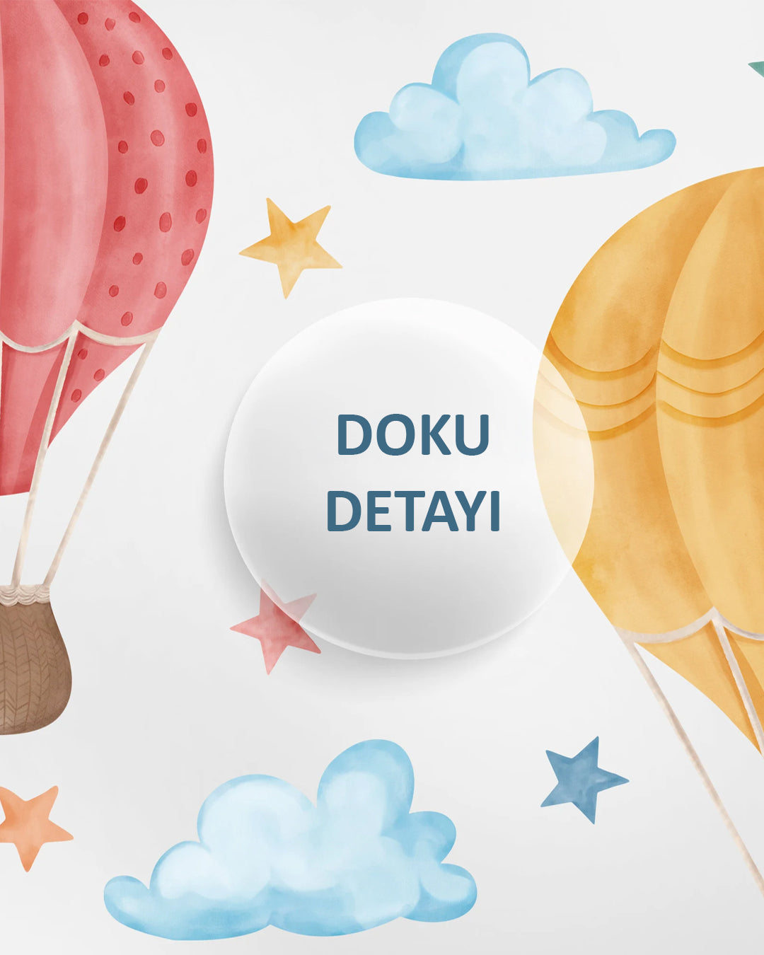 Sıcak Hava Balonları Duvar Sticker Seti