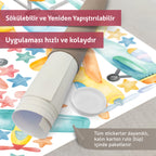 Kişiselleştirilebilir Uçaklar ve Bulutlar Duvar Sticker Seti