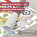 Suluboya Şehir Araçları Duvar Sticker Seti – İtfaiye, Ambulans, Polis ve Arabalar