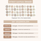 Pastel Papatyalar Duvar Sticker Seti – Çiçek Desenli Çocuk Odası Dekoru
