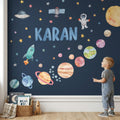 Kişiselleştirilebilir Uzay Temalı (SOFT) Duvar Sticker Seti